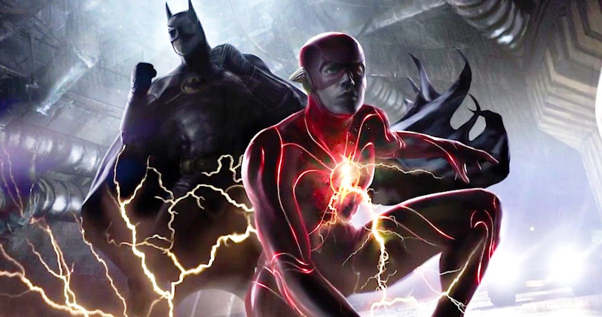 The Flash Movie Concept Art Reveals Michael Keaton S Batman And Barry