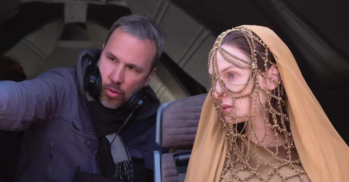 Denis Villeneuve and Rebecca Ferguson directing and acting in Dune 2021.