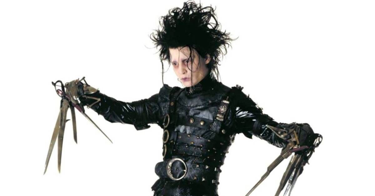 Johnny Depp poses as the titular character in "Edward Scissorhands" (1990).
