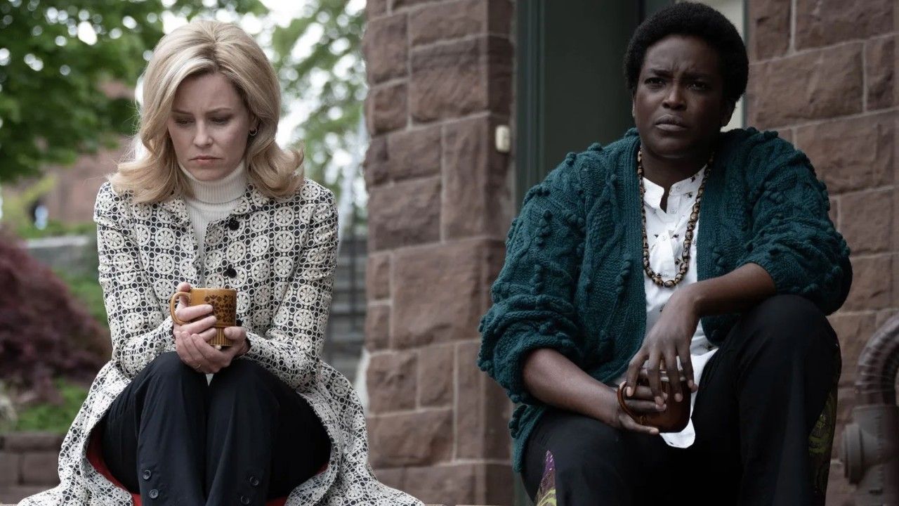 Elizabeth Banks and Wunmi Mosaku in character in their upcoming film Call Jane. 