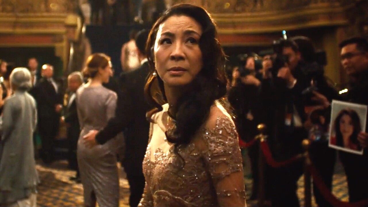Michelle Yeoh is dressed fancy in Everything Everywhere All At Once