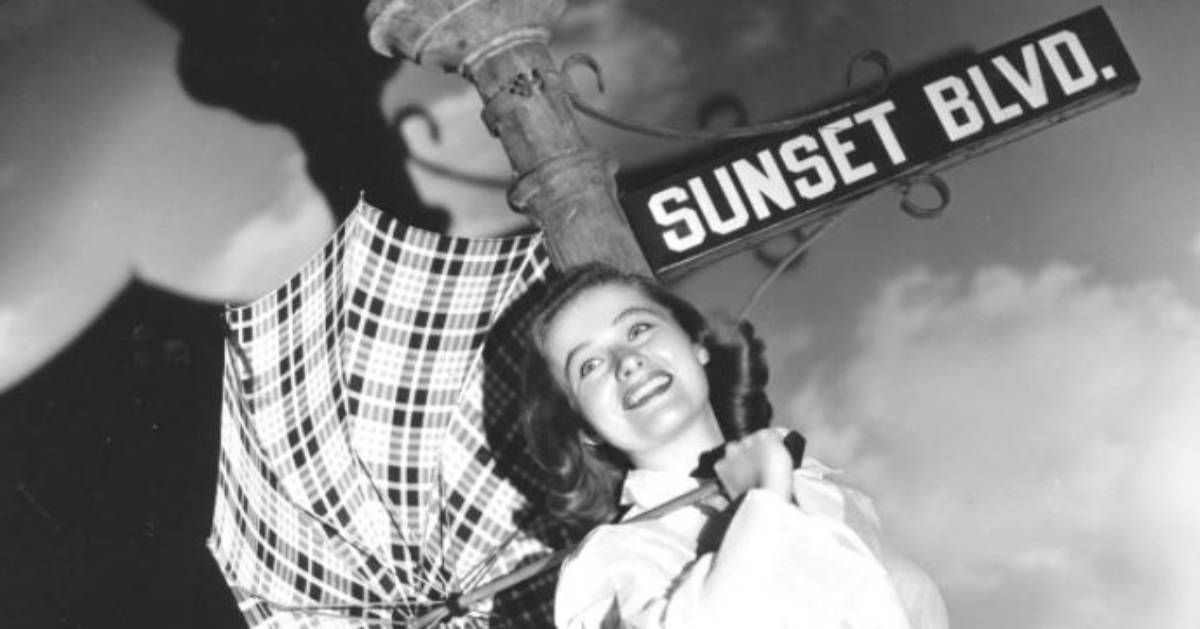 Nancy Olson poses in character for "Sunset Boulevard" (1950).