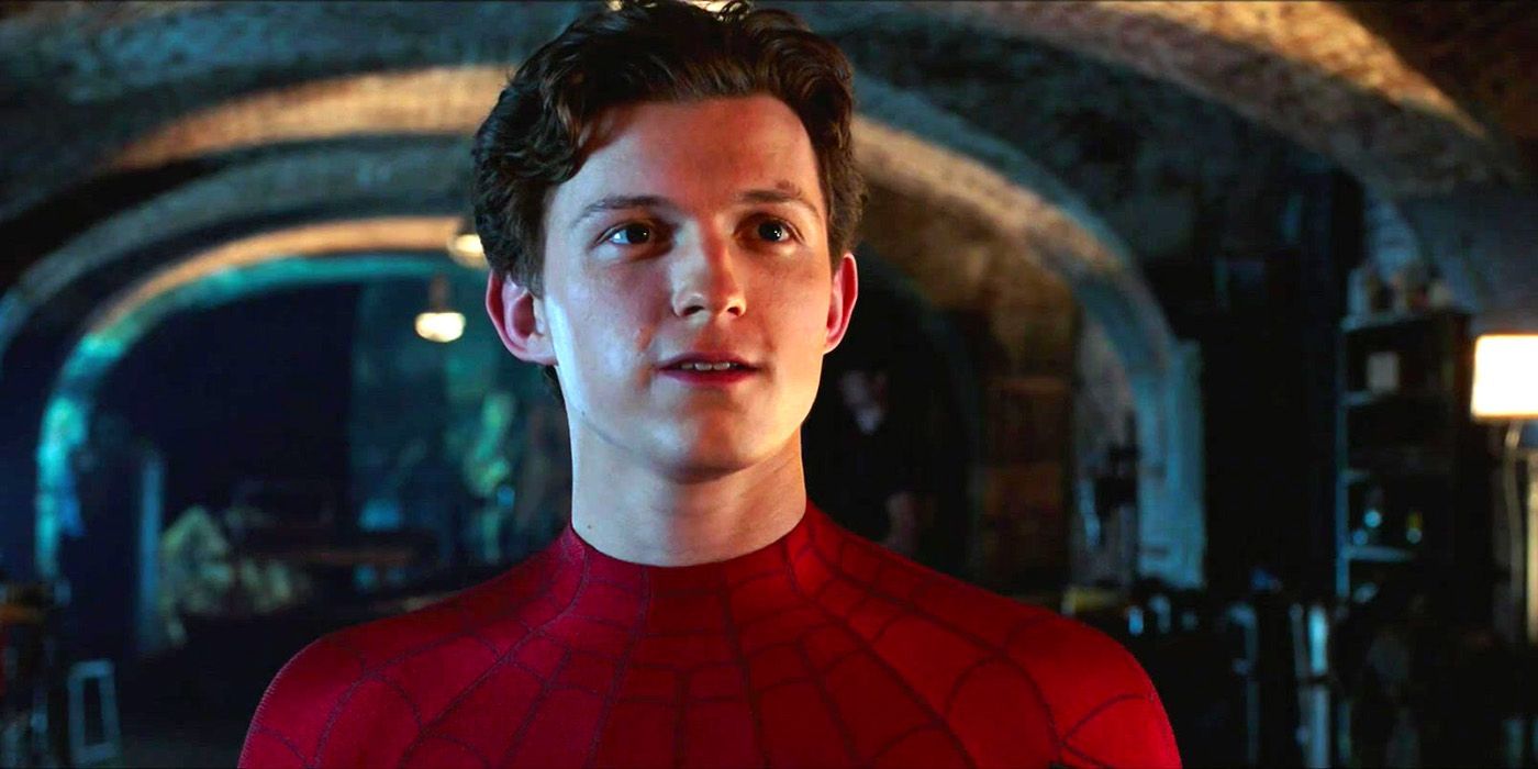 Tom Holland in Spiderman suit