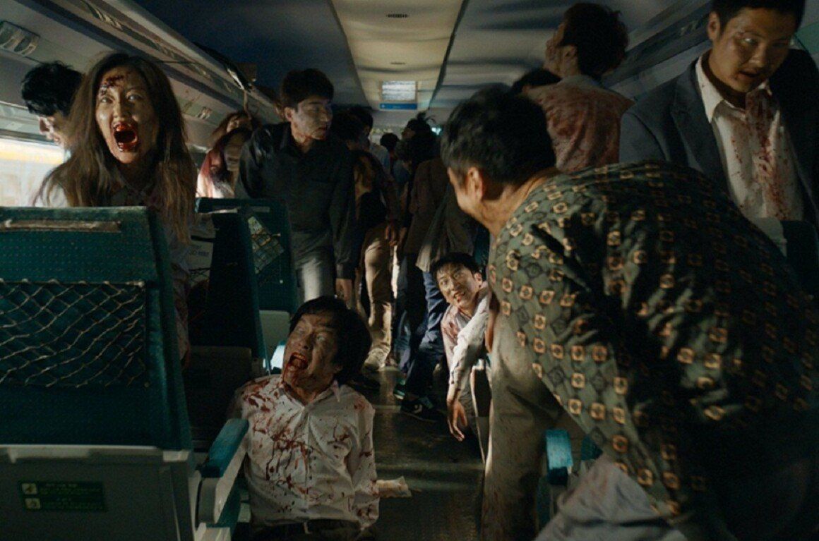 Zombies on a bus in All of Us Are Dead