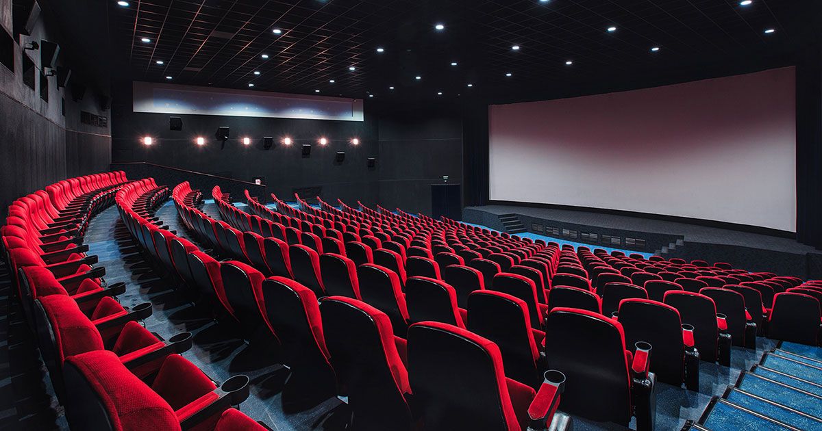 An empty movie theater