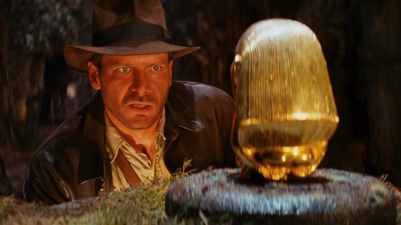 Harrison Ford eyes some treasure in Raiders of the Lost Ark