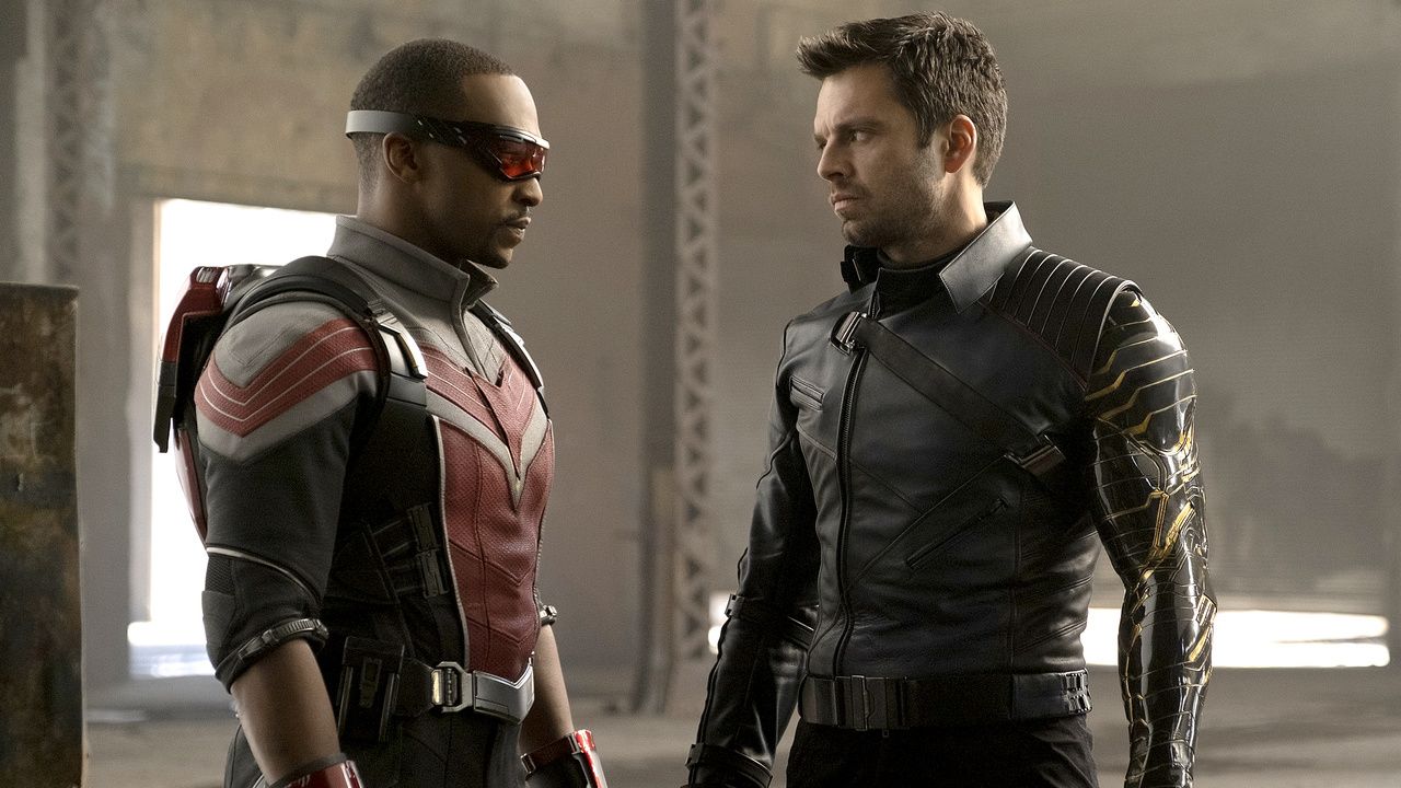 The Falcon and Captain America talk in Winter Soldier