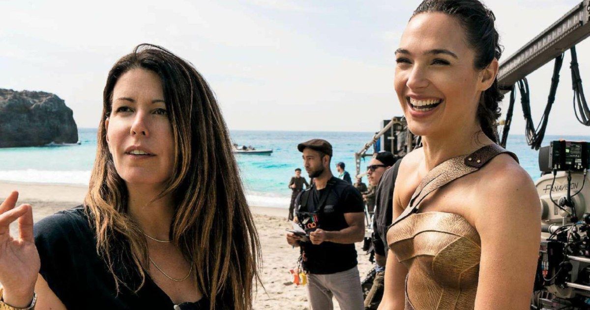 Patty Jenkins and Gal Gadot hang out on the beach filming Wonder Woman