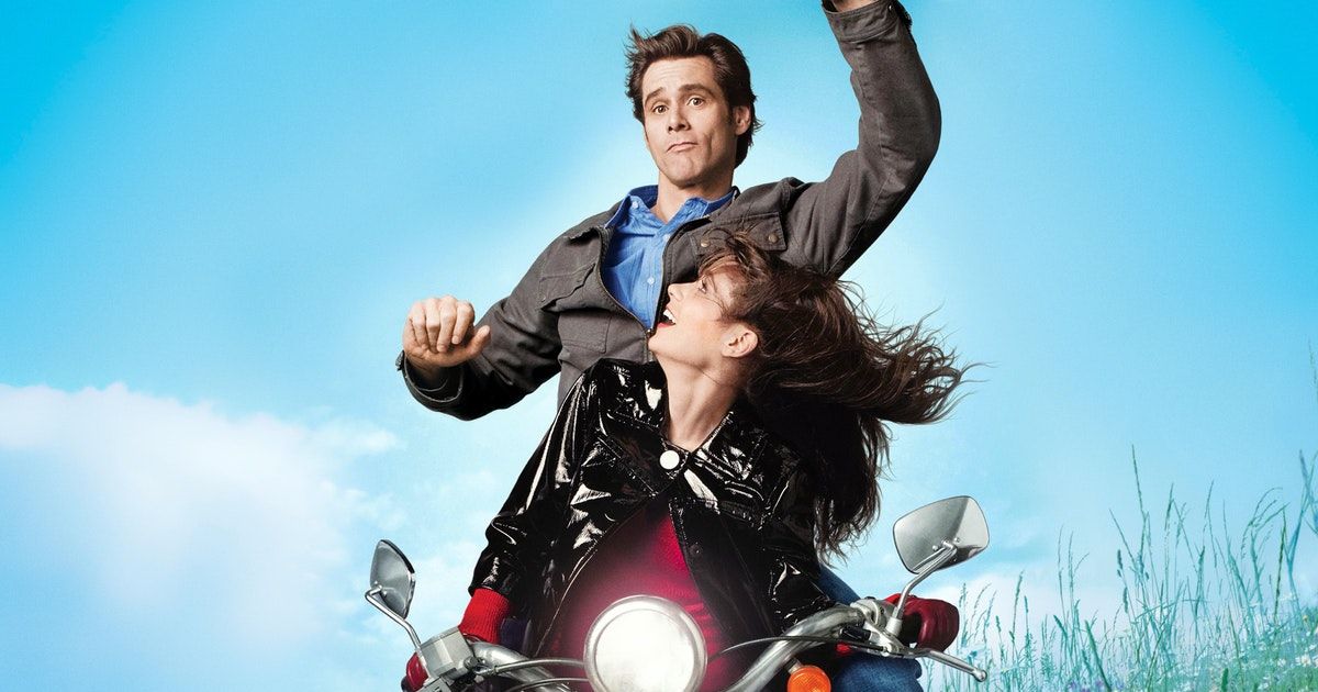 Jim Carrey on a motorcycle in Yes Man