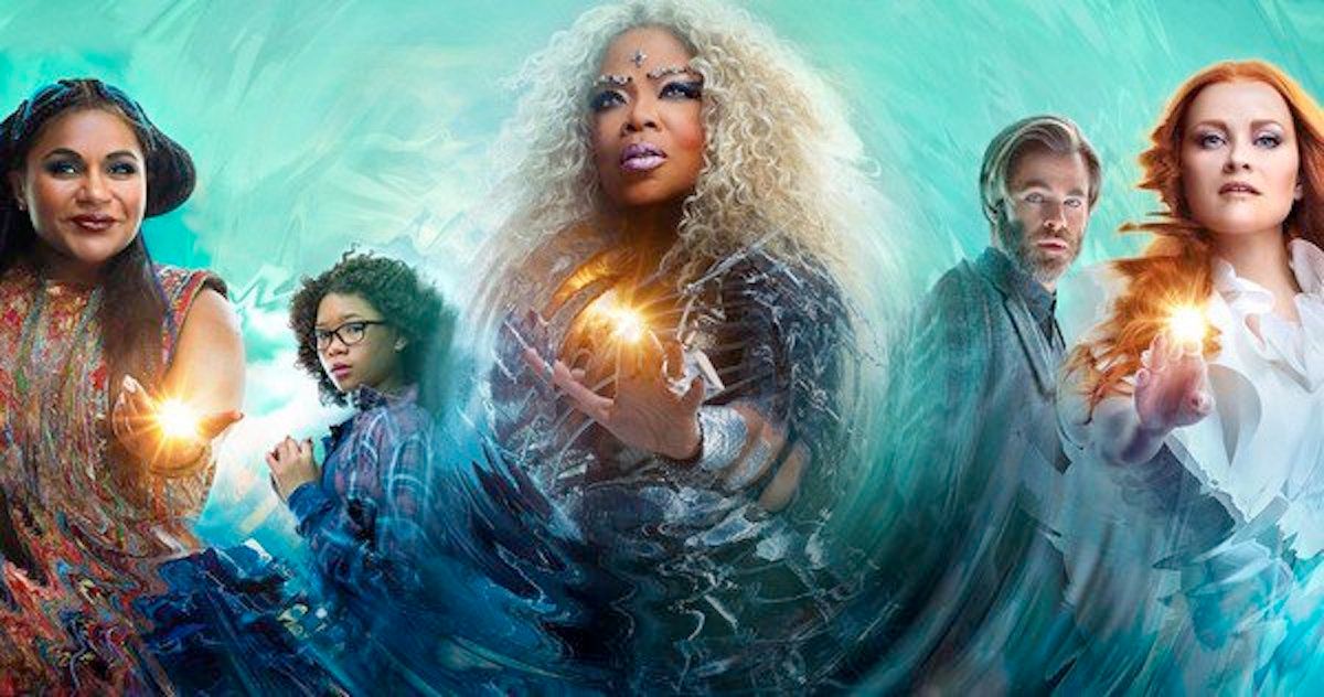 A poster for A Wrinkle in Time featuring the main characters.