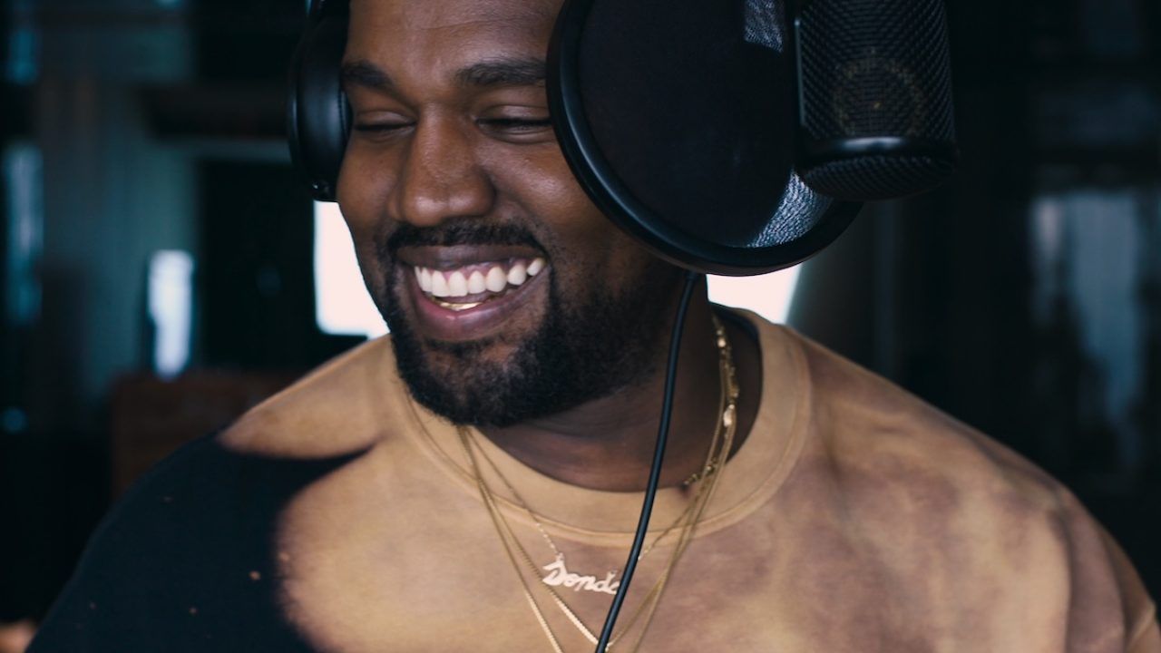 Kanye West in the studio