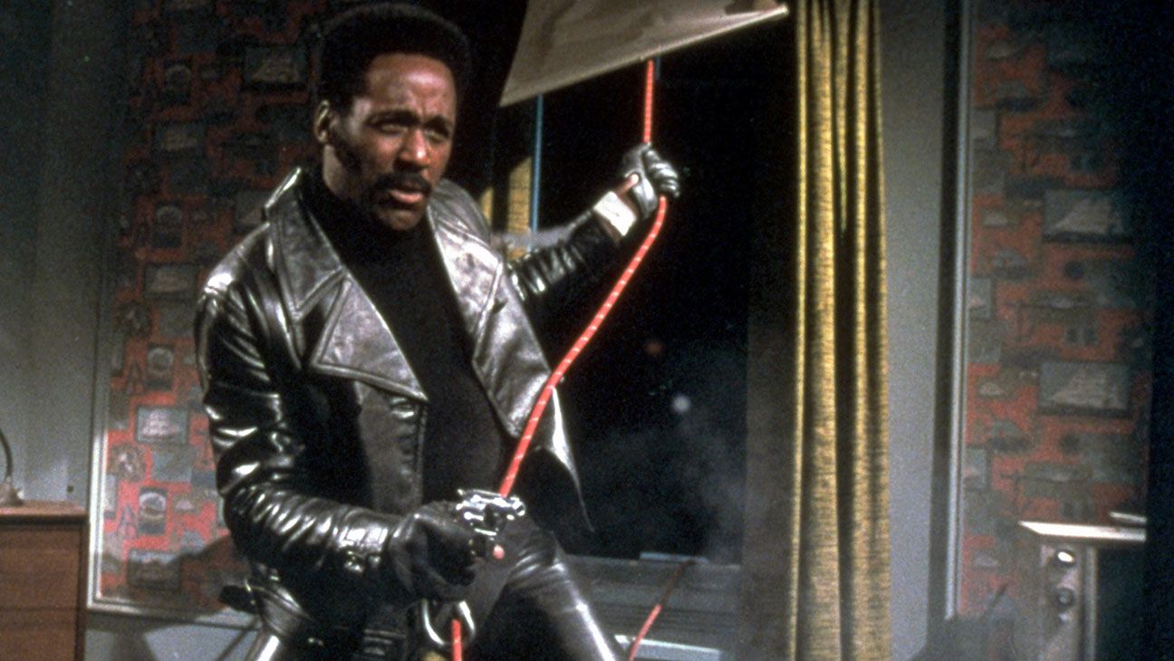 Richard Roundtree as John Shaft, a private detective.
