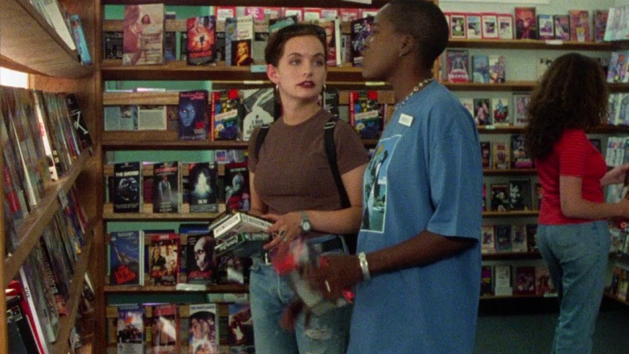 Cheryl Dunye and her partner in a video store