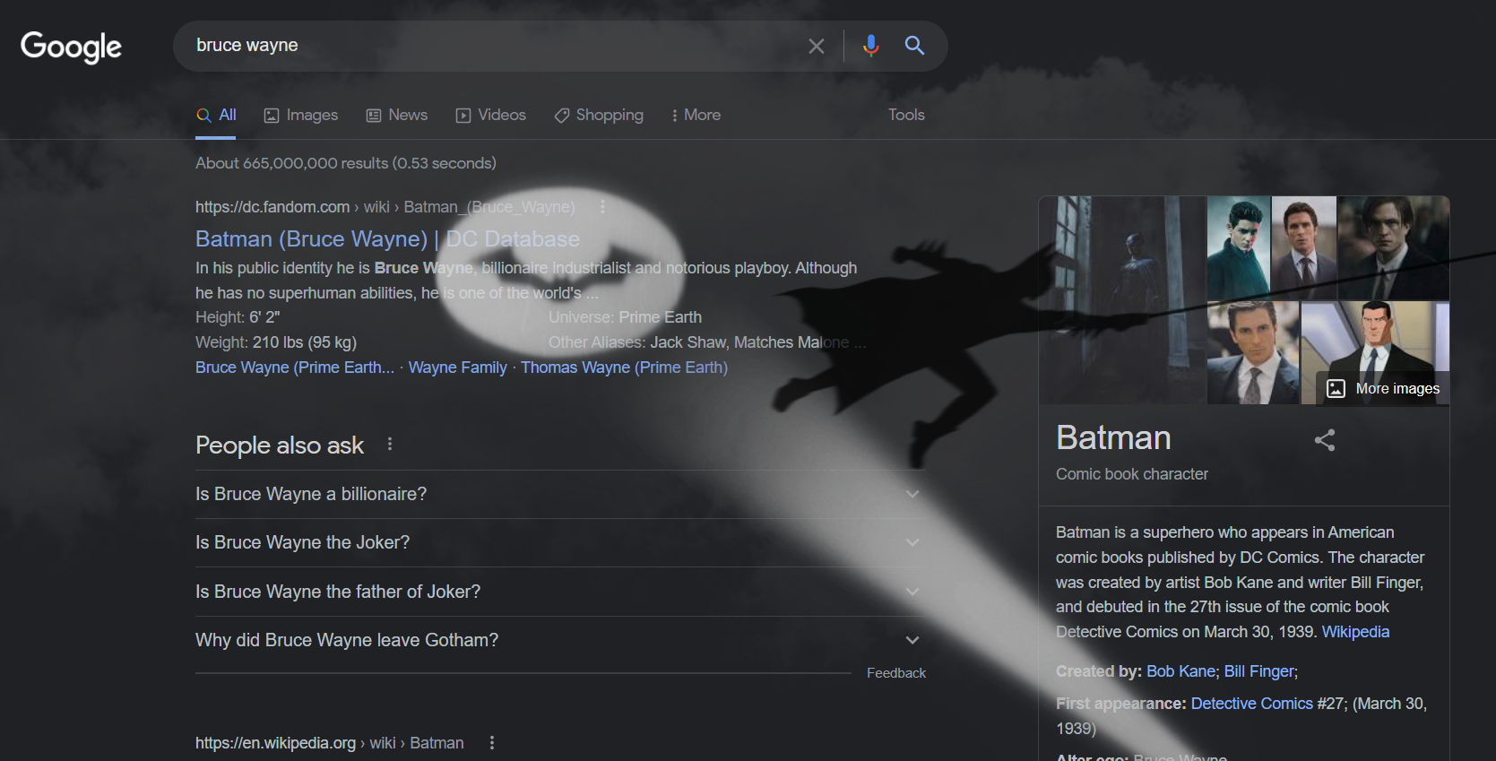batman google signal easter egg