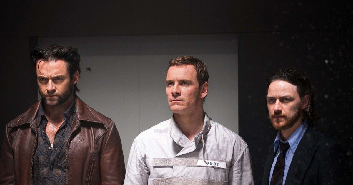 Hugh Jackman, Michael Fassbender, and James McAvoy in Days of Future Past
