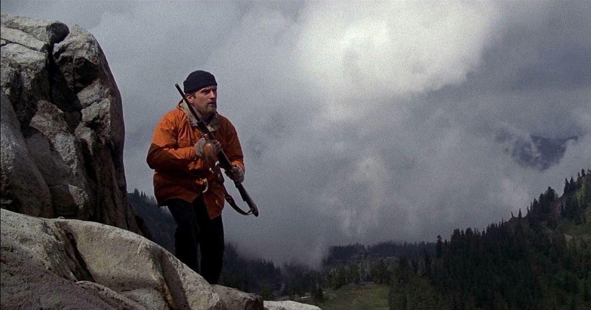 Robert De Niro in the mountains in The Deer Hunter