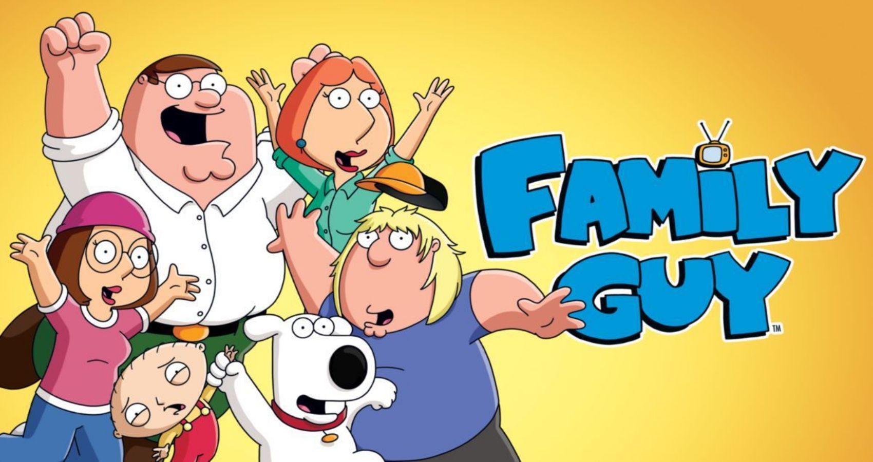 The Family Guy gang haphazardly poses for their tv title