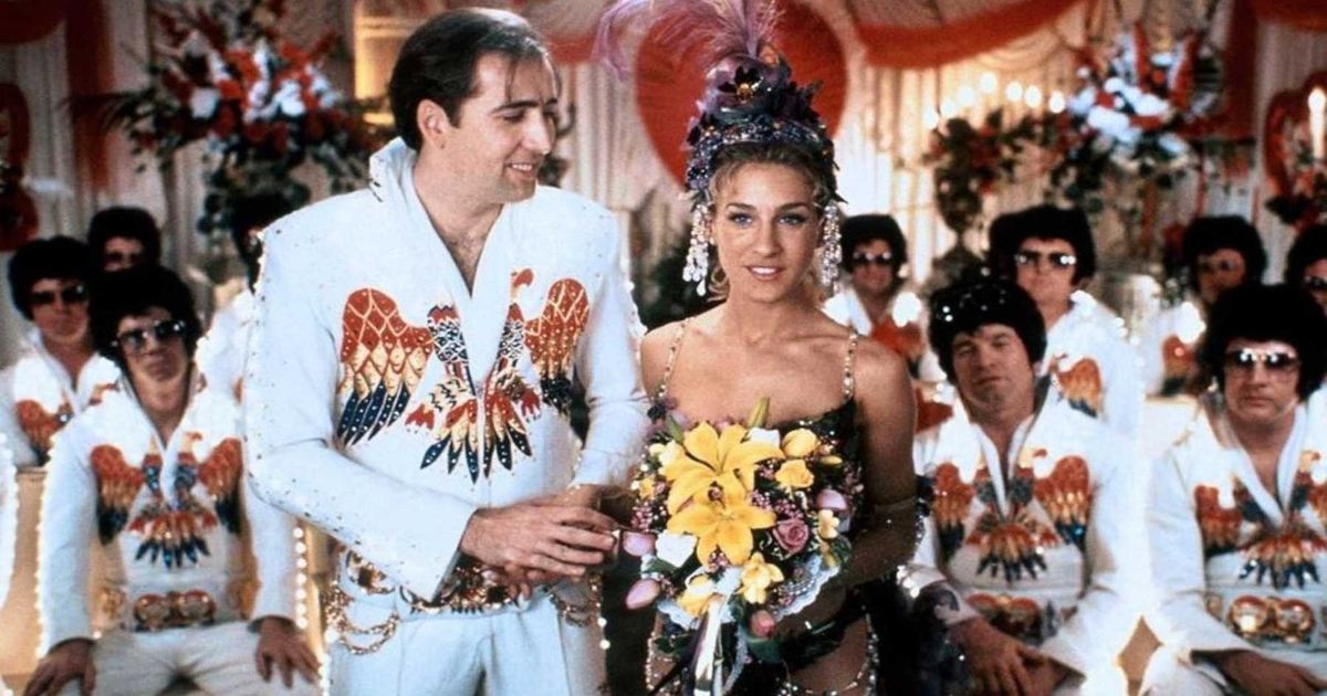 The wedding scene in Honeymoon in Vegas