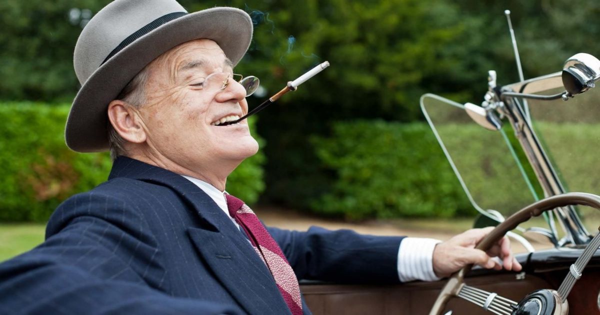 Bill Murray smokes and drives as FDR