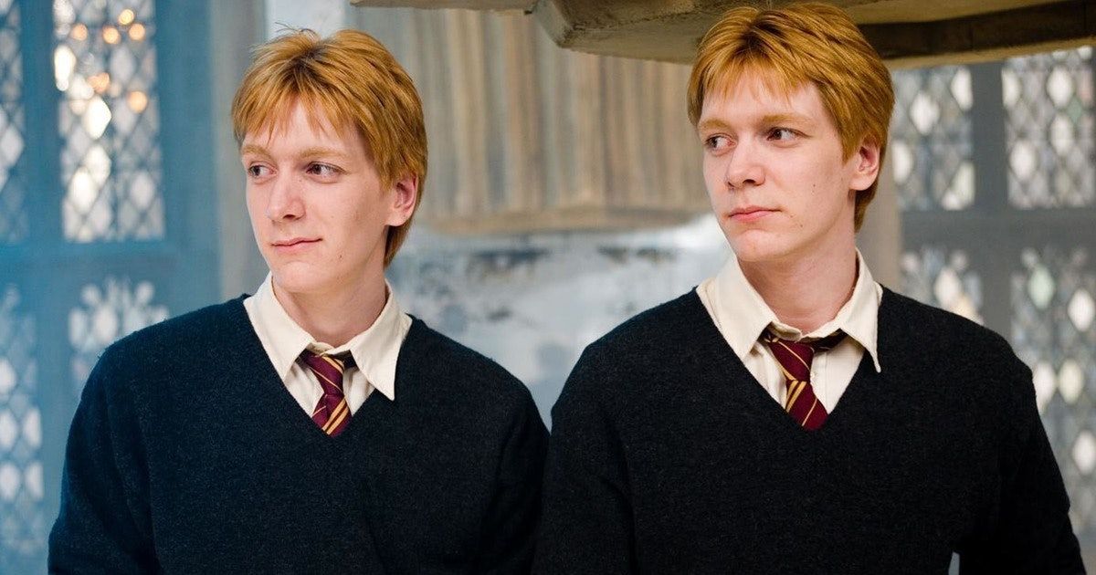 James and Oliver Phelps as Fred and George