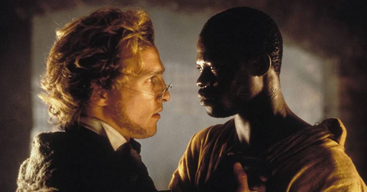 Matthew McConaughey and Djimon Hounsou in Amistad (1997)