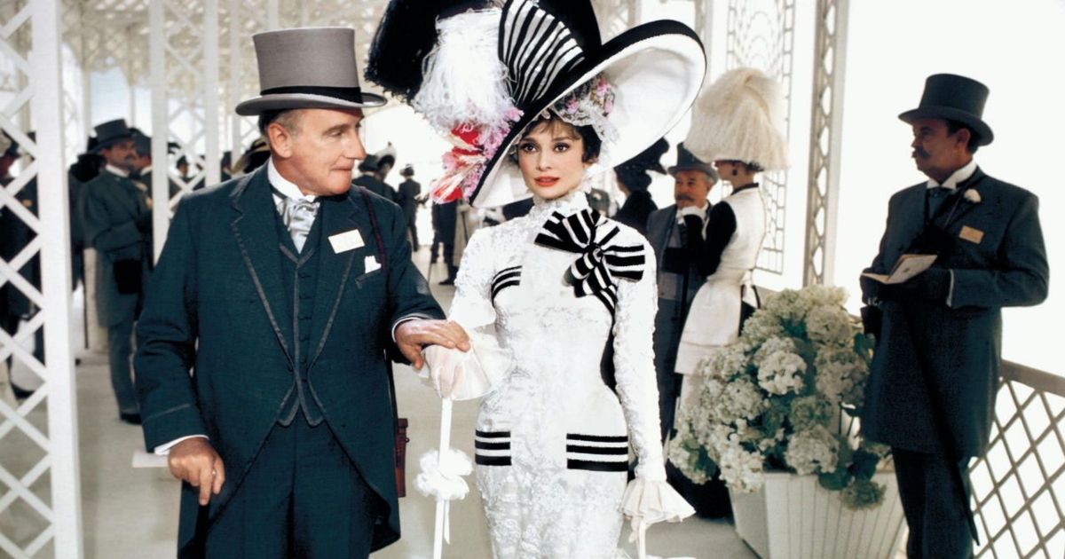 Audrey Hepburn makes a grand entrance at the horse races in My Fair Lady