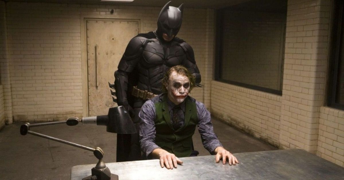 Batman interrogates Joker in The Dark Knight