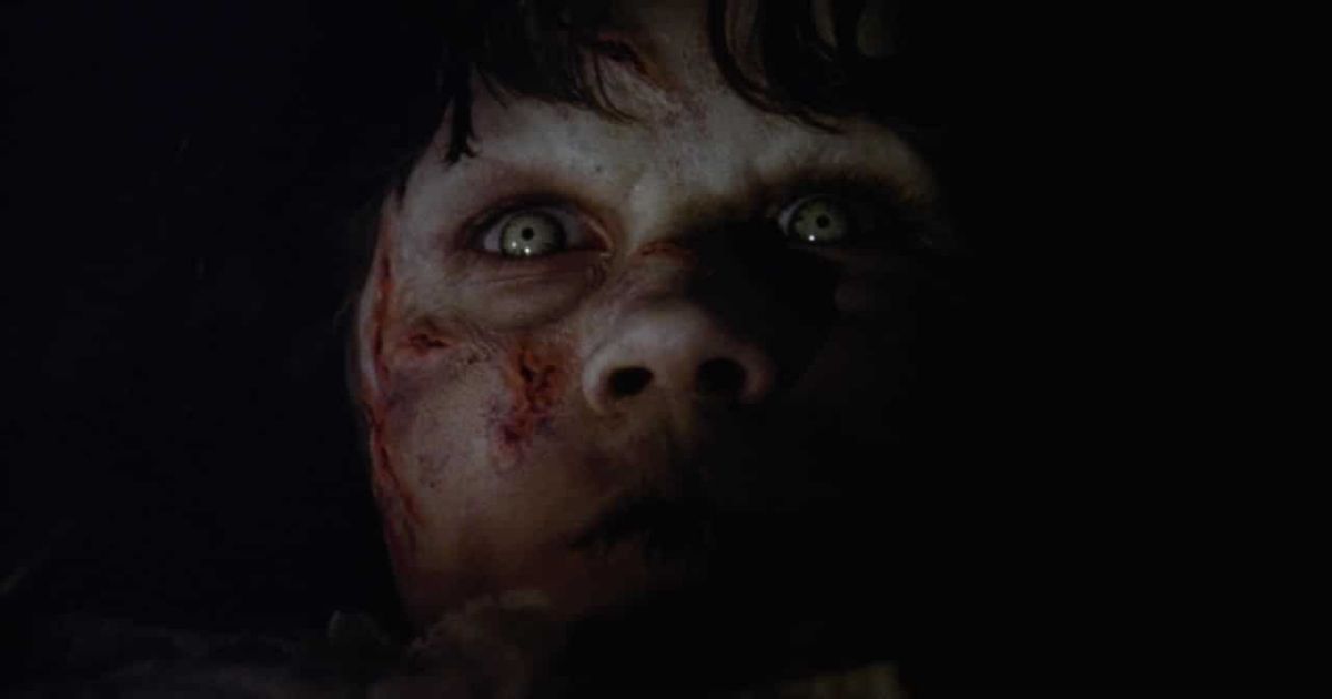 The spooky demon eyes of Linda Blair in The Exorcist