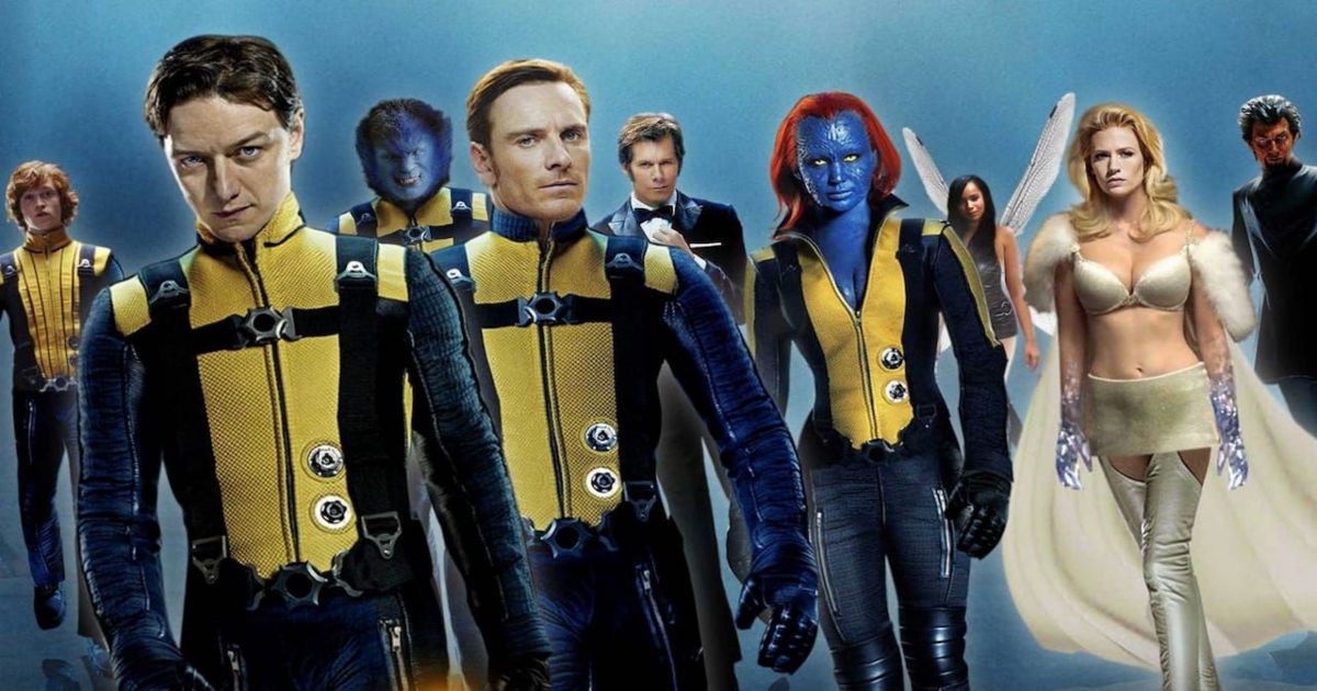 The cast of X-Men First Class in weird diving suits