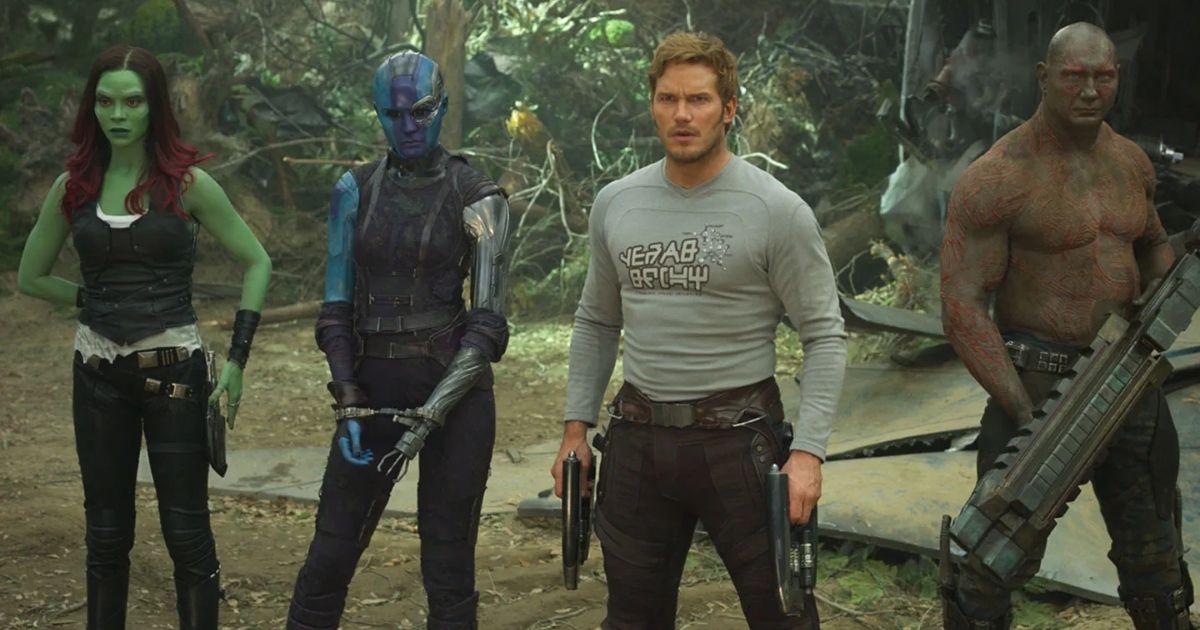 Star Lord Peter Quill in a field in Galaxy of the Guardians 2