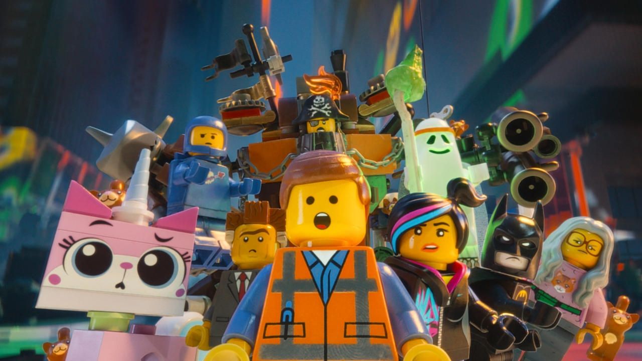 A group of lego characters from the lego movie.