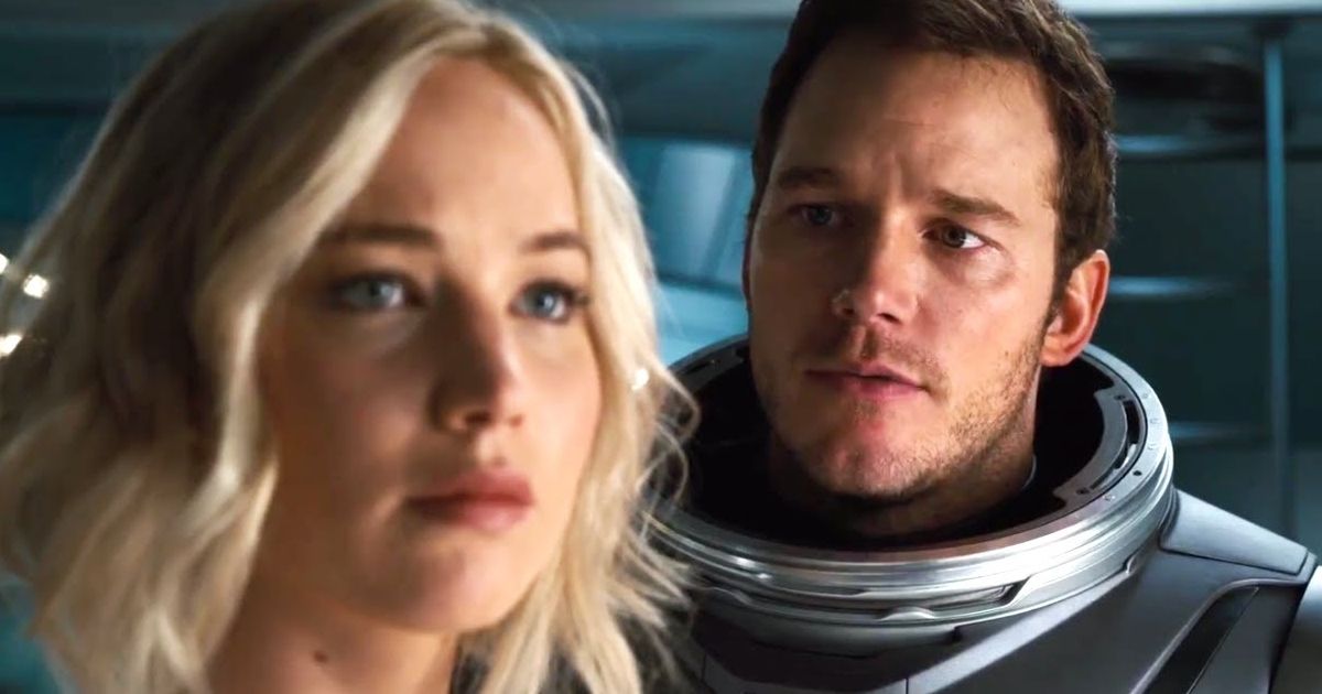 Chris Pratt and Jennifer Lawrence in Passengers