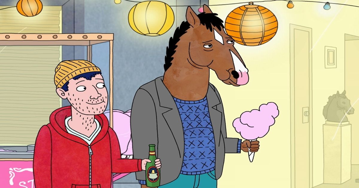 Todd and Bojack eat cotton candy