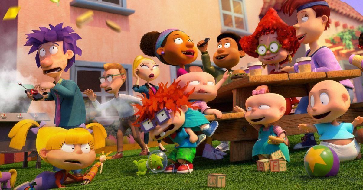 A CGI scene of the kids in the Rugrats revival