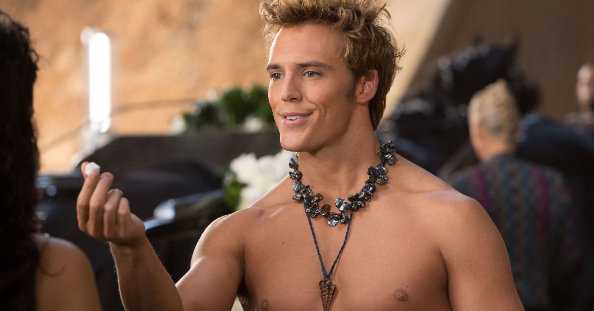Finnick Odair in Hunger Games, played by Sam Claflin