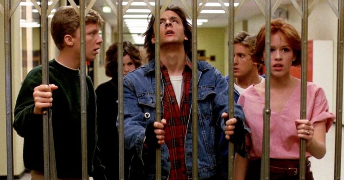 The cast of The Breakfast Club behind bars