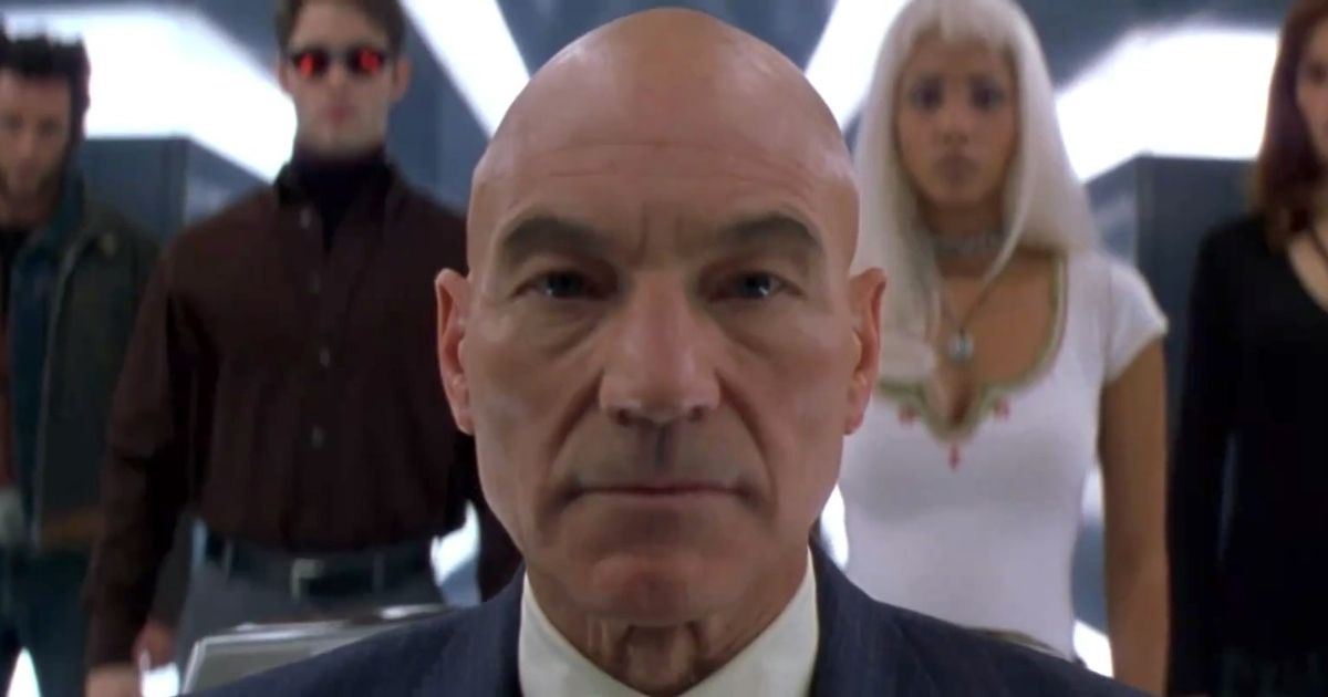 Patrick Stewart as professor X in X-Men 2000 Marvel