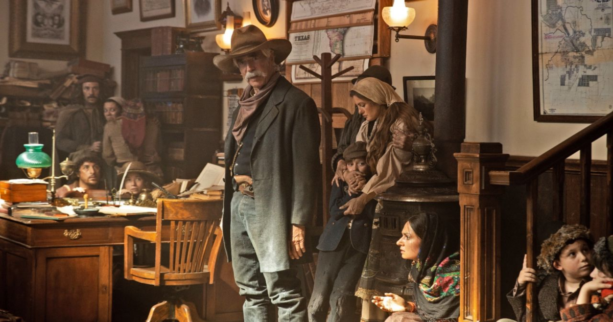 Sam Elliott in a saloon in 1883