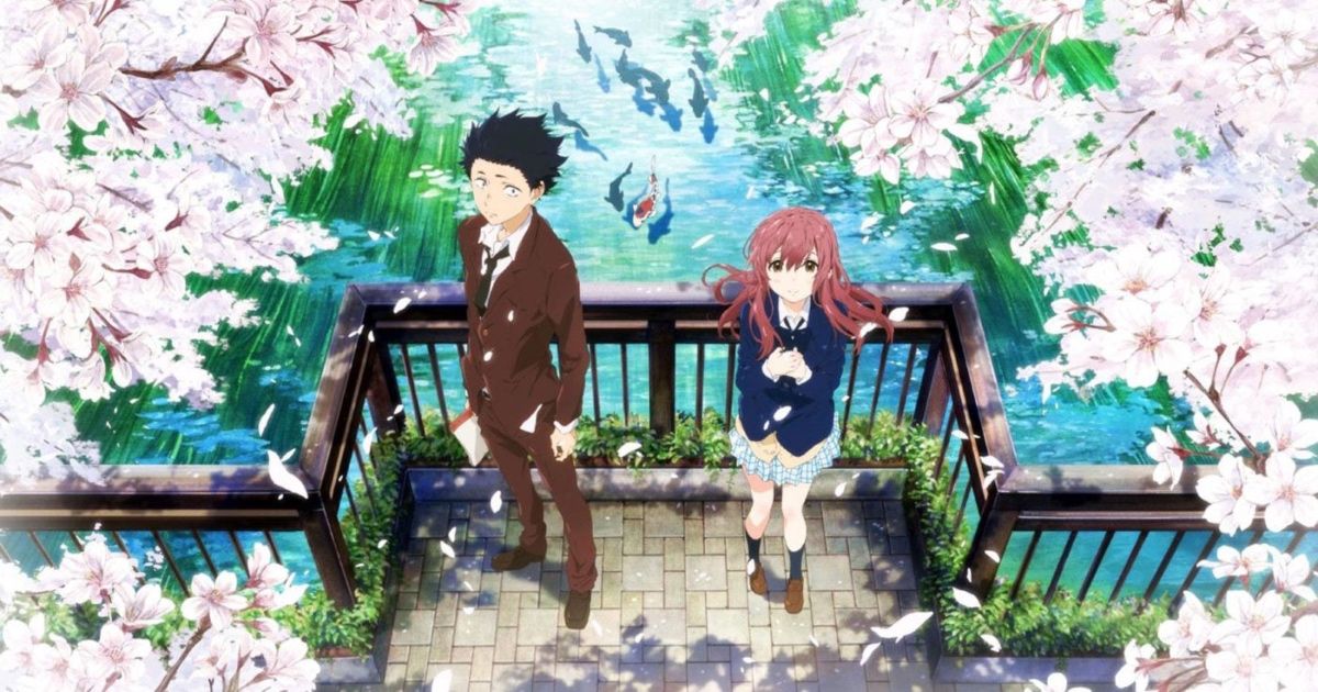 The boy and girl on a balcony in A Silent Voice