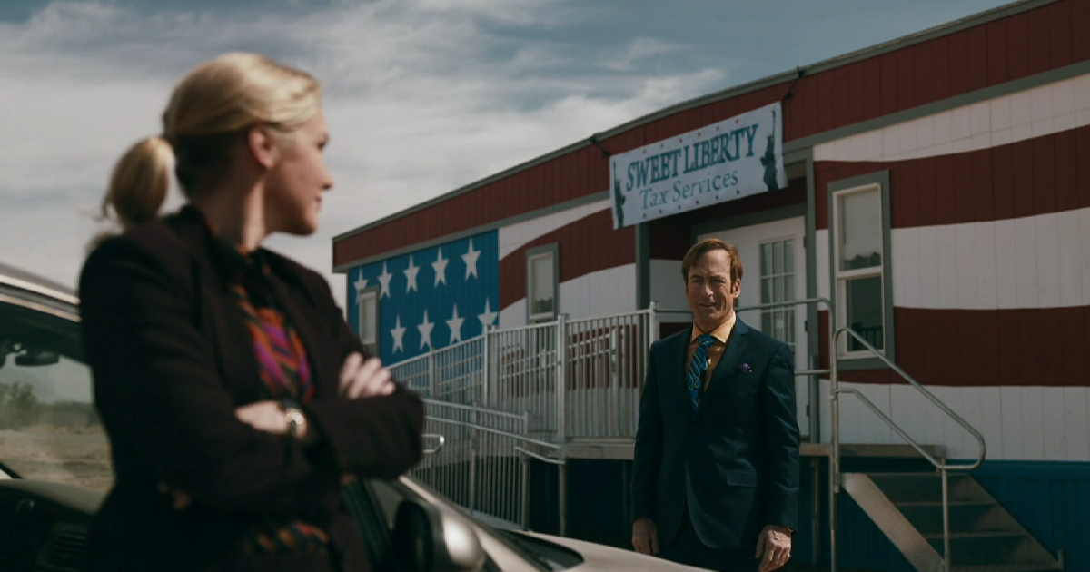 Rhea Seehorn and Saul Goodman in Better Call Saul