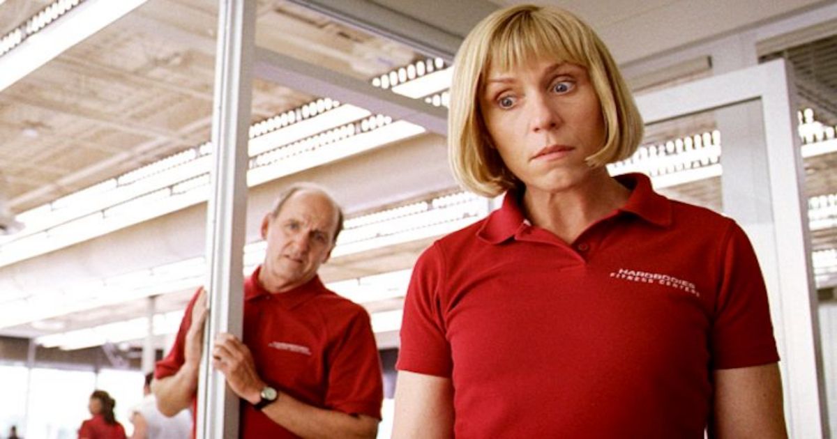 Frances McDormand as a gym worker in Burn After Reading