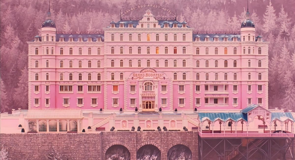 The Grand Budapest Hotel miniature set in pink coloring