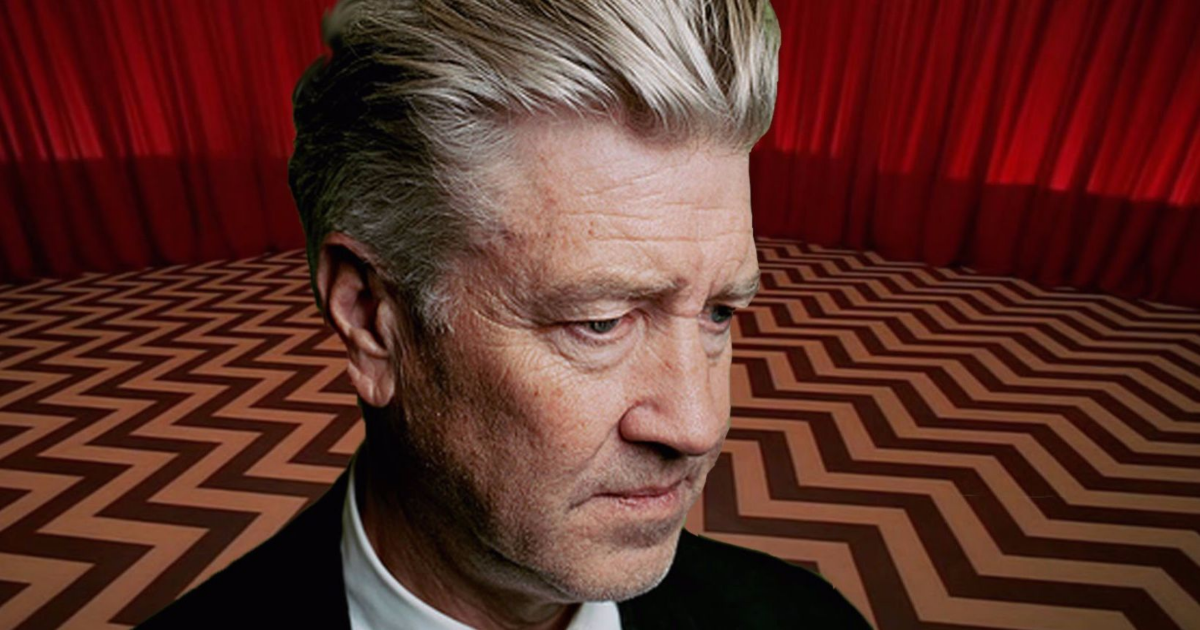 David Lynch in the Twin Peaks set