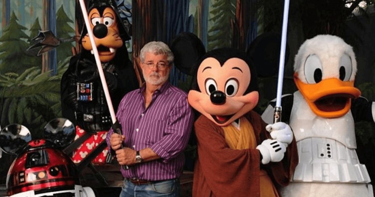 Disney stars with George Lucas 