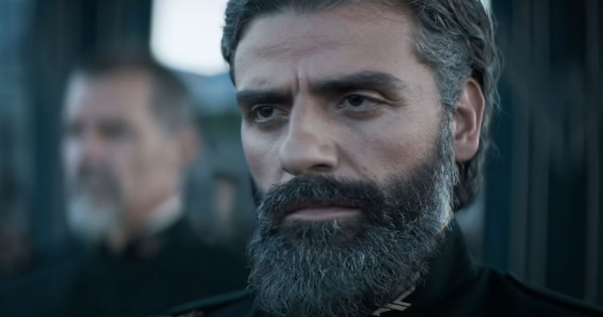 A bearded Oscar Isaac as Duke Leto Atreides in Dune: Part One