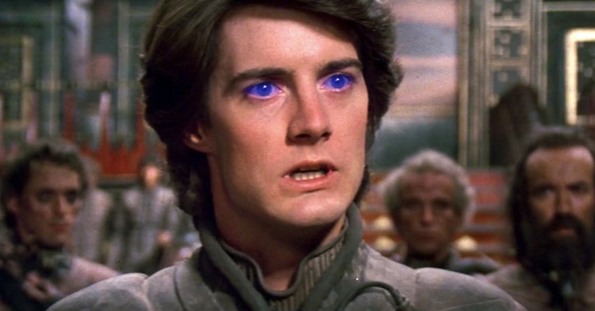 Kyle MacLachlan with blue eyes in Dune