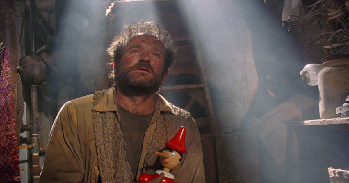 Robin Williams as a homeless man in Fisher King