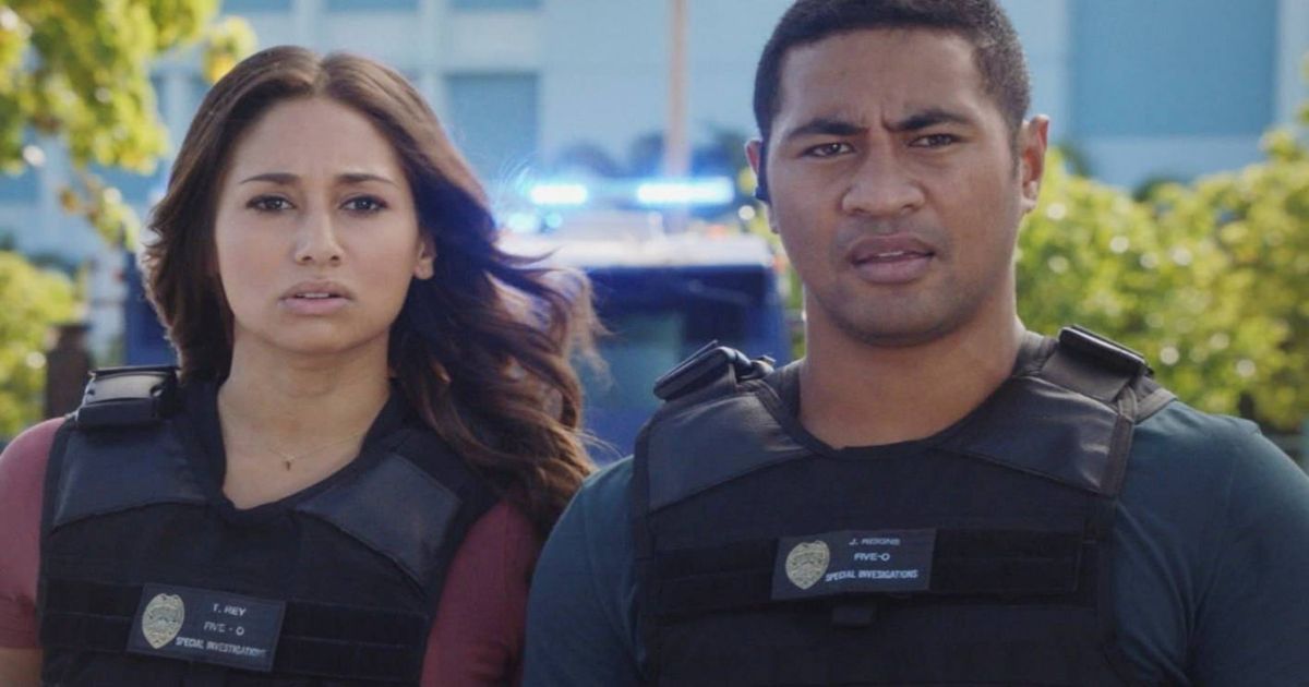 Beulah Koale and Katrina Law as cops in Hawaii Five-O