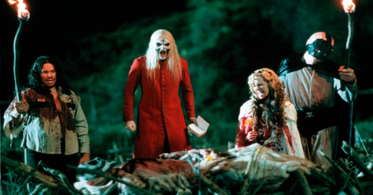 House of 1000 Corpses cast at night in a field 
