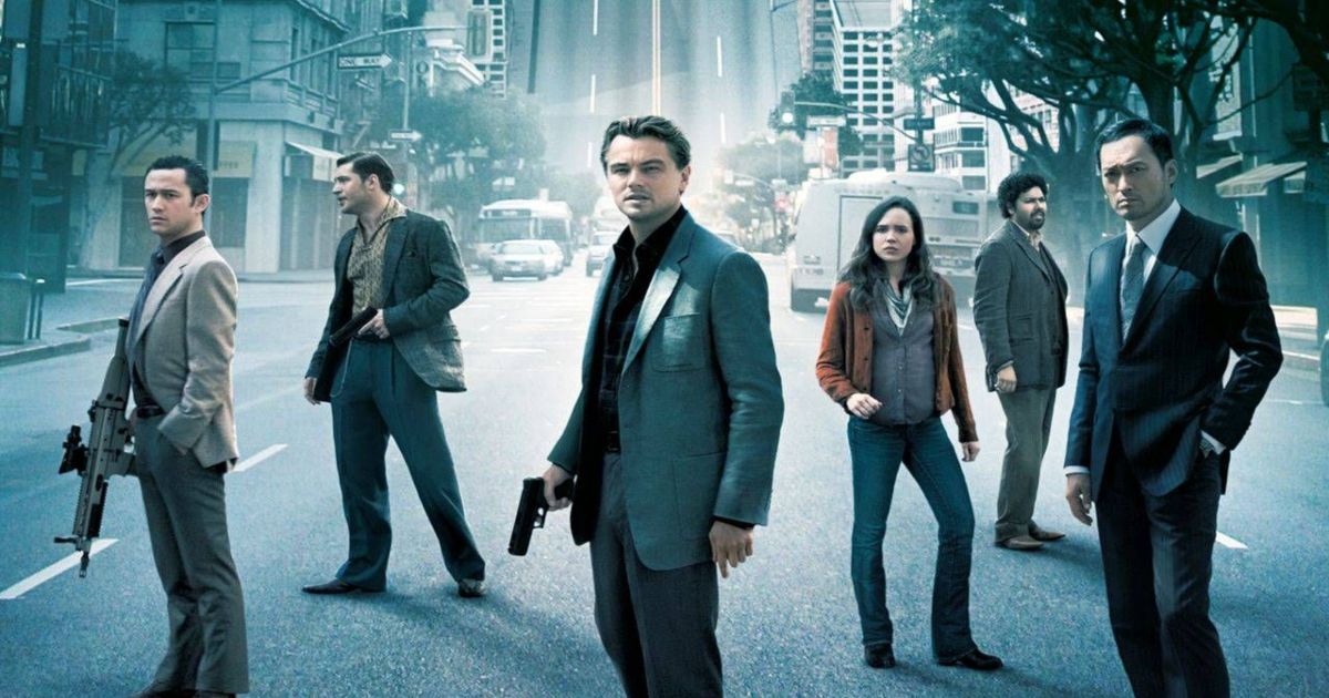 Inception cast in the street with guns